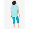 Woman Within Plus Size Two-Piece V-Neck Tunic & Capri Set - 3 of 4