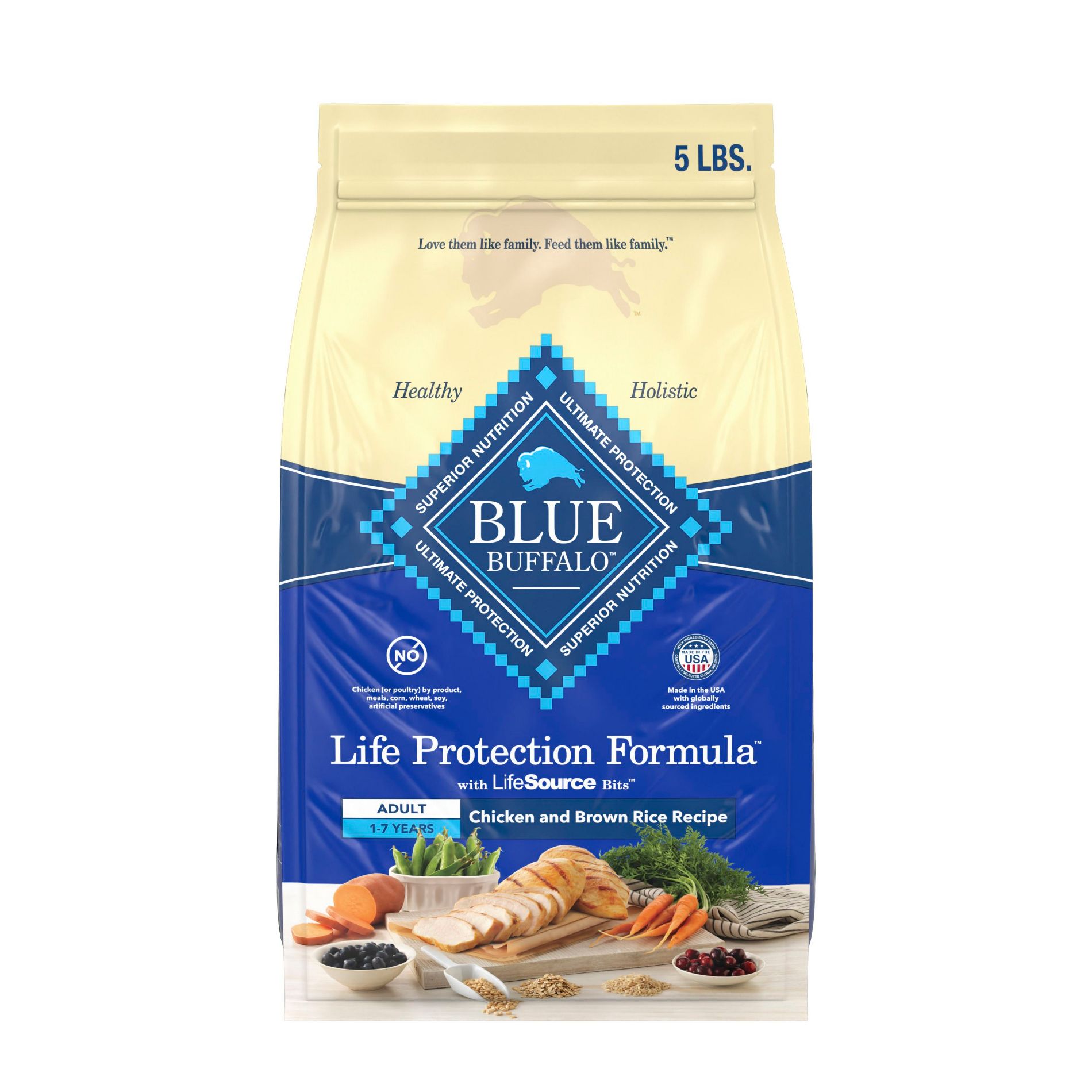 Blue Buffalo Life Protection Formula Natural Adult Dry Dog Food with Chicken and Brown Rice