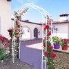 Metal Garden Arch Assemble Freely with 8 Styles Garden Arbor Trellis Climbing Plants Support Rose Arch Black - 3 of 4
