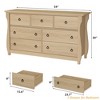 6/7 Dresser for Bedroom, 54 in Wide Drawer Dresser with Storage Freestanding, Wooden Closet Storage Chest for Living Room, Bedroom, Entryway - 2 of 4