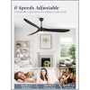Arceso 70in Ceiling Fan with Light and Remote Control, Farmhouse Wood Modern Low Profile Flush Mount Ceiling Fan for Indoor, Outdoor, Black - 4 of 4