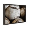 18" x 24" Sylvie Softball Close Up Framed Canvas by Shawn St. Peter Gray - DesignOvation - 2 of 4