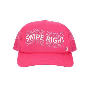 Valentine's Day Swipe Right Pink Foam Trucker Hat