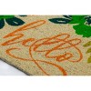 1'4" x 2'4" Unique Blooms Hello Indoor/Outdoor Coir Doormat - Entryways - 3 of 4