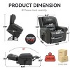 Power Lift Recliner Chair Heat Massage Dual Motor Infinite Position,Heavy Duty Motion Mechanism With USB Ports,Lift And Recline Chairs-Cuddlewood - 4 of 4