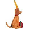 Gemmy Christmas Airblown Inflatable Max w/Present Dr. Seuss , 5 ft Tall, Multi - 4 of 4