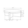 Coaster,Kinkaid Round Solid Mango Wood Coffee Table - 4 of 4