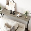 Long Narrow Console Table for Living Room, 2-Tier Farmhouse Sofa Table Behind Couch, Entryway Table with Storage Shelf - 2 of 4