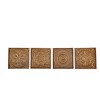 Olivia & May Set of 4 Metal Scroll Wall Decors with Embossed Details Gold: Bohemian Iron Artwork, Vertical Display - 2 of 4