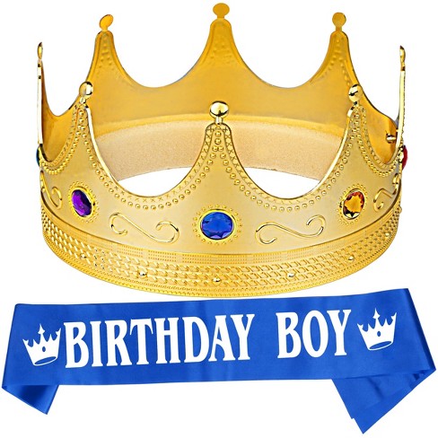 Meant2tobe Birthday King Crown For Men And Boys - Gold : Target