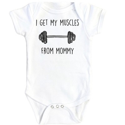 Gym Muscles Mommy - Baby Boy Girl Clothes Infant Onesie® Funny Cute Newborn GS1
