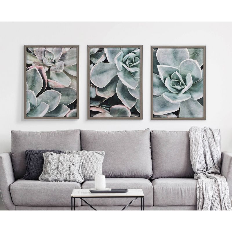 18&#34; x 24&#34; Blake Botanical Succulent Plants Printed Glass Framed Canvas by the Creative Bunch Studio Gray - Kate &#38; Laurel All Things Decor, 5 of 8