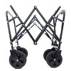 Collapsible Foldable Wagon Cart Beach Wagon Heavy Duty Utility Cart Utility Wagon Grocery Cart Sports Gardeing Fishing Supports - 4 of 4