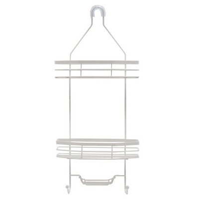 Cameo Hanging Shower Caddy, No Blocking to Shower Head, Rustproof, Shower Organizer with Hooks, Soap Holder