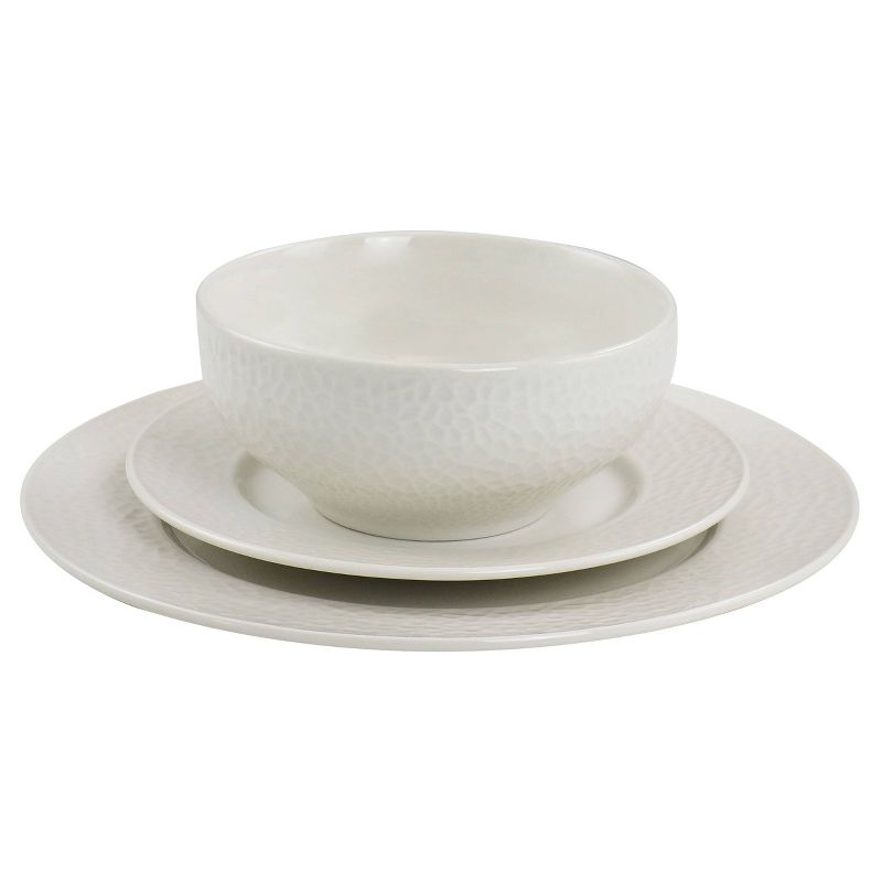 16pc Jasmine Porcelain Dinnerware Set White - Elama, 3 of 10