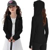 Girls Lightweight Jacket Long Sleeve Zip Up Athletic Hoodie Top UPF50+ Fishing Hiking Sun Protection Outwear - 4 of 4