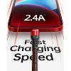 BONGEEK iPhone Charger Cable USB A to Lightning Cable,Sturdy Nylon Braided Fast Charging Cord Compatible with iPhone 6FT,Red - 2 of 4
