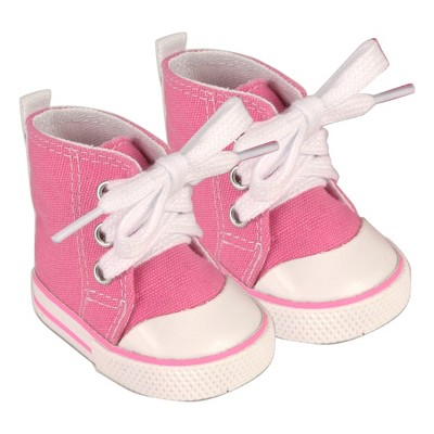 Sophia’s High-Top Canvas Sneakers for 18” Dolls, Pink