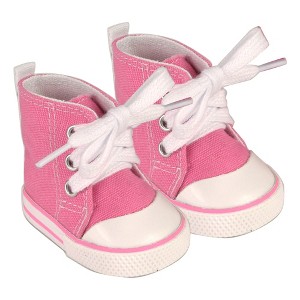 Sophia’s High-Top Canvas Sneakers for 18” Dolls, Pink - 1 of 1