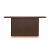 58" Narrow Console Table with Ash Veneer Top, Modern Sofa Table, Entryway Table for Living Room, Hallway, or Foyer-Panipeachy - 3 of 4