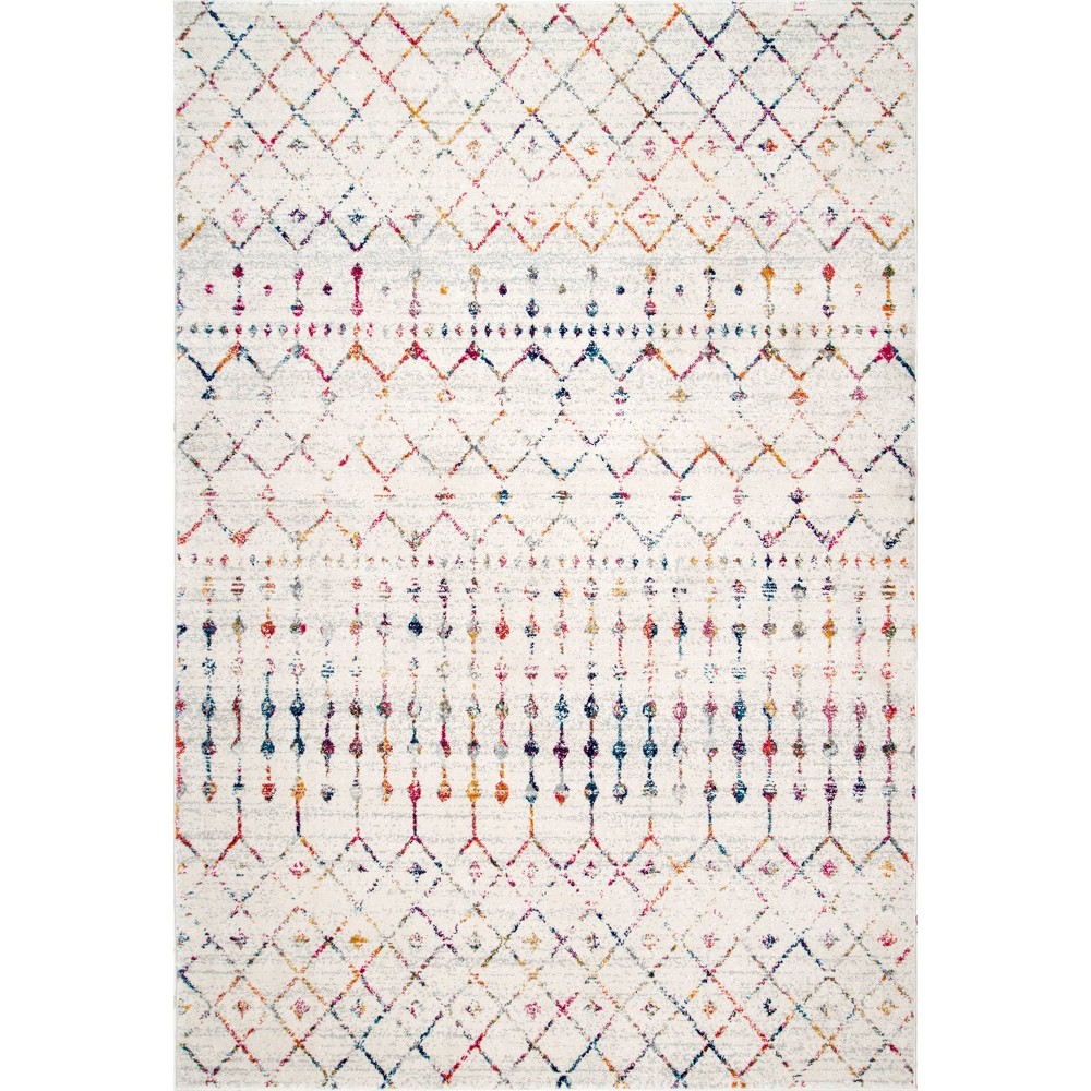 10'x14' Moroccan Blythe Area Rug Off White - nuLOOM