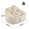 NicBex Bean Bag Chair,Beanbag Chair with Soft Fabric,Adult Lounge Sofa,Comfy Chair for Living Room Bedroom - 3 of 4