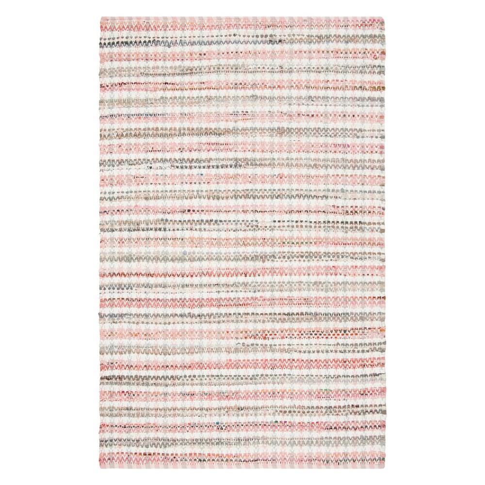 5'x8' Stripe Woven Area Rug Pink - Safavieh