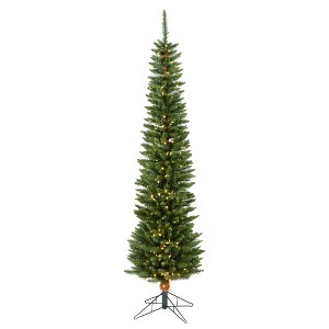 Vickerman Durham Pole Pine Artificial Christmas Tree PreLit - 1 of 4