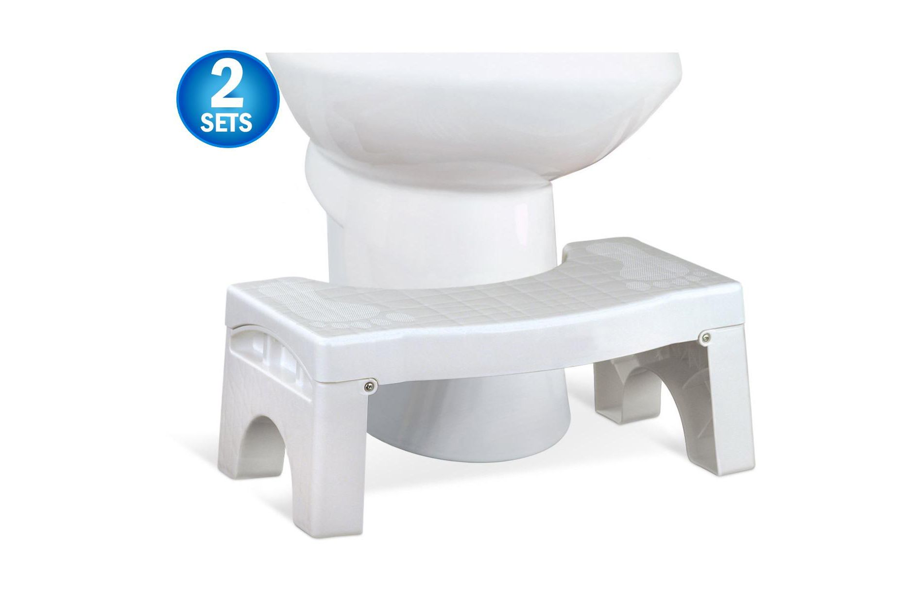 5 Star Super Deals 2 Squat N Drop Portable Folding Squatting Bathroom Toilet Potty Stool Step  7" - Convenient and Compact Space Saving