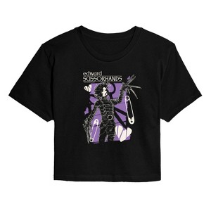 Women's - Edward Scissorhands - ES Zine Cropped Graphic T-Shirt - 1 of 4