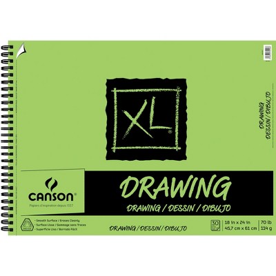 Canson XL Side Wire Drawing Pad, 18 x 24 Inches, 70 lb, 30 Sheets