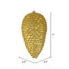 Vickerman Matte Glitter Pinecone Christmas Ornament - 2 of 3