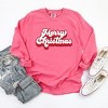 Simply Sage Market Women's Retro Merry Christmas Long Sleeve Garment Dyed Tee - 3 of 4