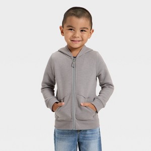 Toddler Boys' Fleece Zip-Up Hoodie Sweatshirt - Cat & Jack™ - 1 of 3
