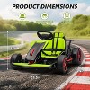 coucheta  Go Kart, Electric Drift Kart Car with Adjustable Seat, 24V 7Ah Outdoor Ride On Toy, 2 * 200W Motor, 8.1 MPH, LED Lights - 4 of 4