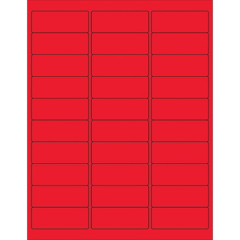 Tape Logic Rectangle Laser Labels 2 5/8" x 1" Fluorescent Red 3000/Case (LL173RD) - image 1 of 1