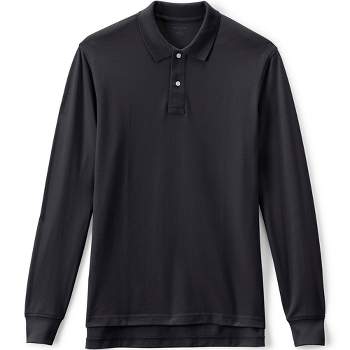 School Uniform Young Men's Long Sleeve Mesh Polo Shirt