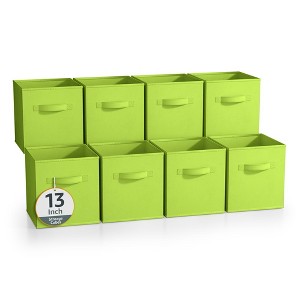 Sorbus 13 Inch 8 Pack Sturdy Collapsible Fabric Storage Cubes with Handle - for Organizing Clothes, Toys, Books, Shelves & more - 1 of 4
