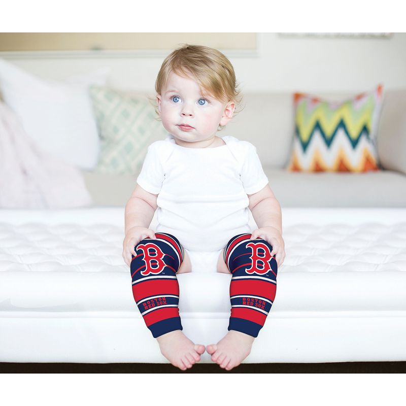 Baby Fanatic Officially Licensed Toddler & Baby Unisex Crawler Leg Warmers - MLB Boston Red Sox, 5 of 7