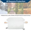 Unique Bargains Windscreen Cover with Reflective Strip Snow Sun Shade UV Protector for Trucks SUVs - 3 of 4