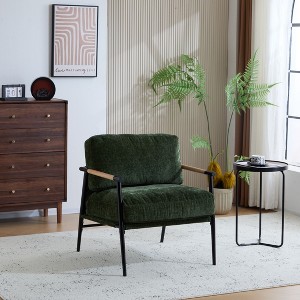 CAVINAS Modern Accent Chair with Plush Cushion,Sturdy Metal Frame,Plush Armchair for Living Room,Bedroom,Office Seating - 1 of 4