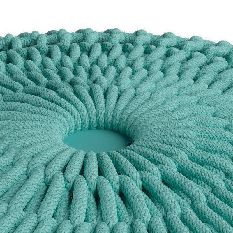 Holloway Round Knitted PET Polyester Pouf - WyndenHall, 4 of 6