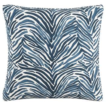 Blue Zebra Throw Pillow (20"x20") - Skyline Furniture