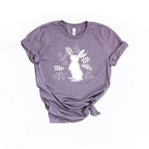 Simply Sage Market Women's Floral Bunny Short Sleeve Graphic Tee - 1 of 2