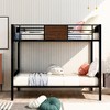 DOMETOUR Modern Full-over-Full Steel Bunk Bed with Safety Rail & Ladder for Bedroom, Dorm, Boys, Girls, Adults (OLD SKU: MF190840AAD) - 2 of 4
