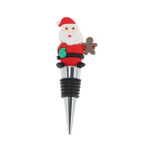 Unique Bargains Santa Claus Bottle Stopper Zinc Alloy ABS Silicone 1Pc - 1 of 3
