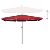 vidaXL Garden Parasol with Pole 82.7"x55.1" Bordeaux Red - 3 of 4
