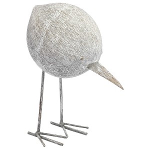 HomeRoots 7" Off White Resin And Metal Snipe Bird Tabletop Sculpture - 1 of 4