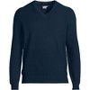 Lands' End Men's Long Sleeve Washable Merino Wool V Neck Sweater - 3 of 4