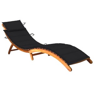 vidaXL Sunlounger Wooden Solid Acacia wood Standard Foldable - 1 of 4
